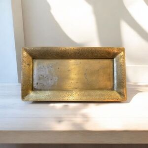 Simply Shabby Chic Made in India Elegant Brass Rectangular Bath Tray (Used)